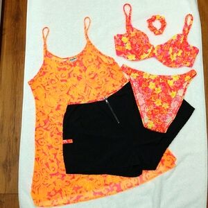 NWOT Ladies Bikini Swimsuit Board Shorts Cover Up Bundle by De La Mer